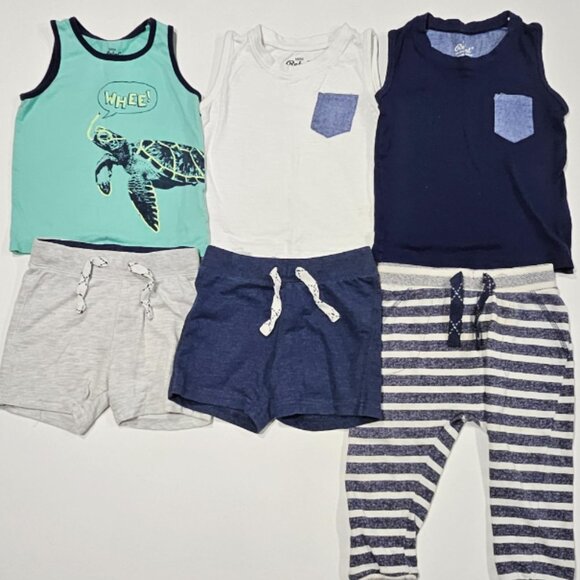 Lot of 2–3Y Boys Clothes(6pcs): Tanks, Shorts & Joggers – Rebel by Primark - Picture 1 of 7
